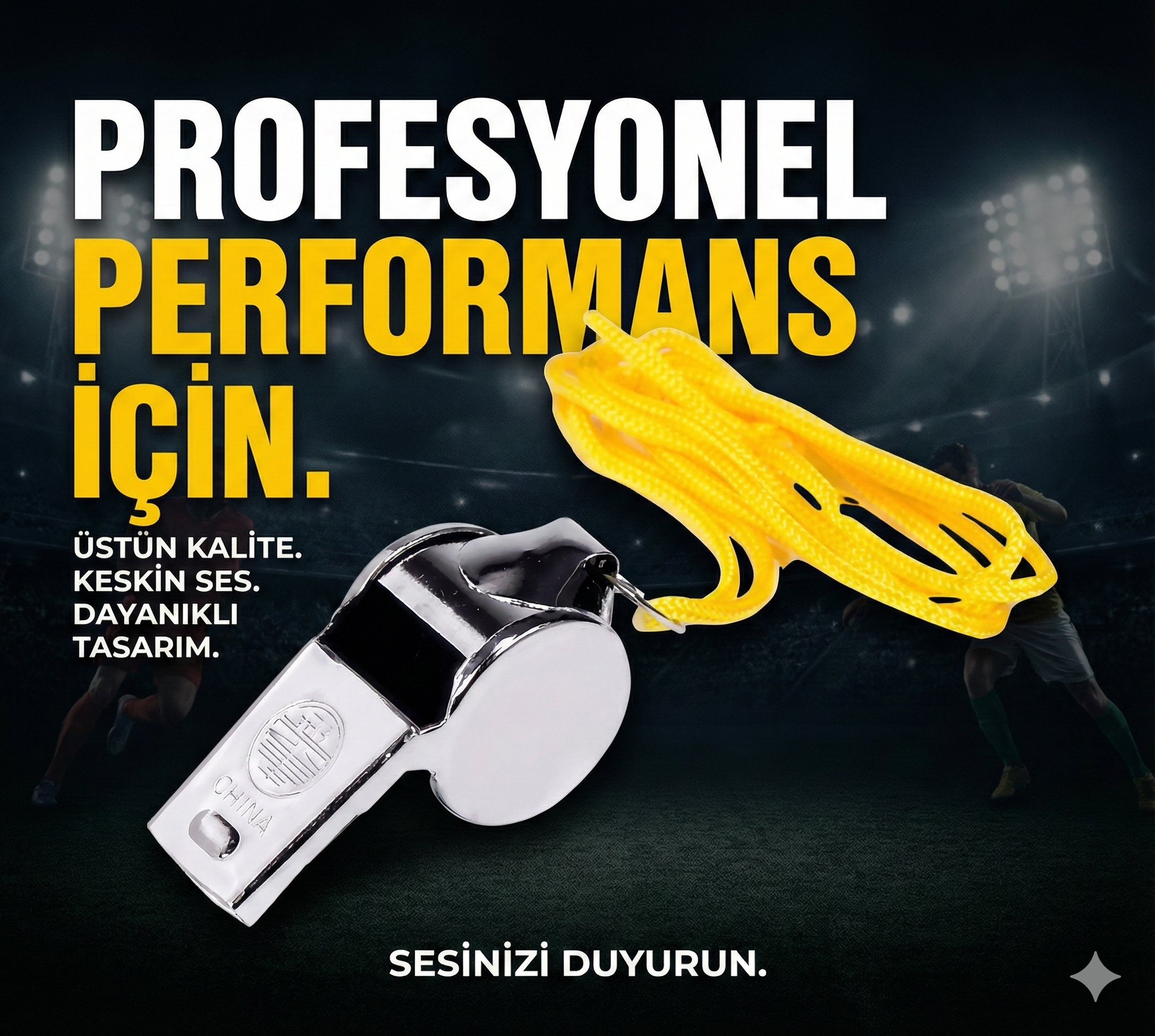 Metal Ipli Hakem ve Deprem Düdüğü (24'lü)